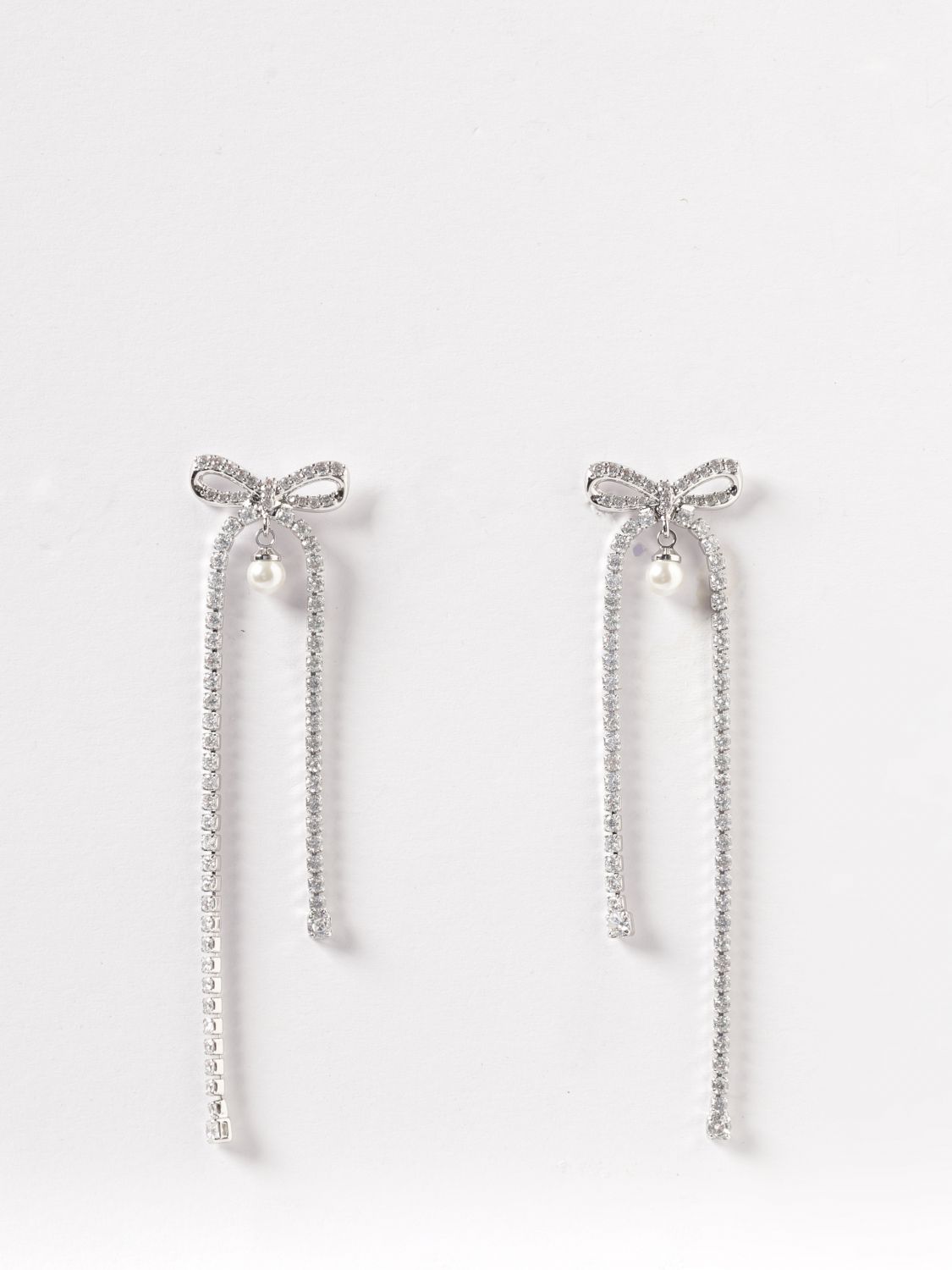 SELF-PORTRAIT Brass Drop Earrings with Rhinestones and Synthetic Pearls　SELF-PORTRAIT ラインストーンと合成パール付き真鍮ドロップ イヤリング SELF-PORTRAIT