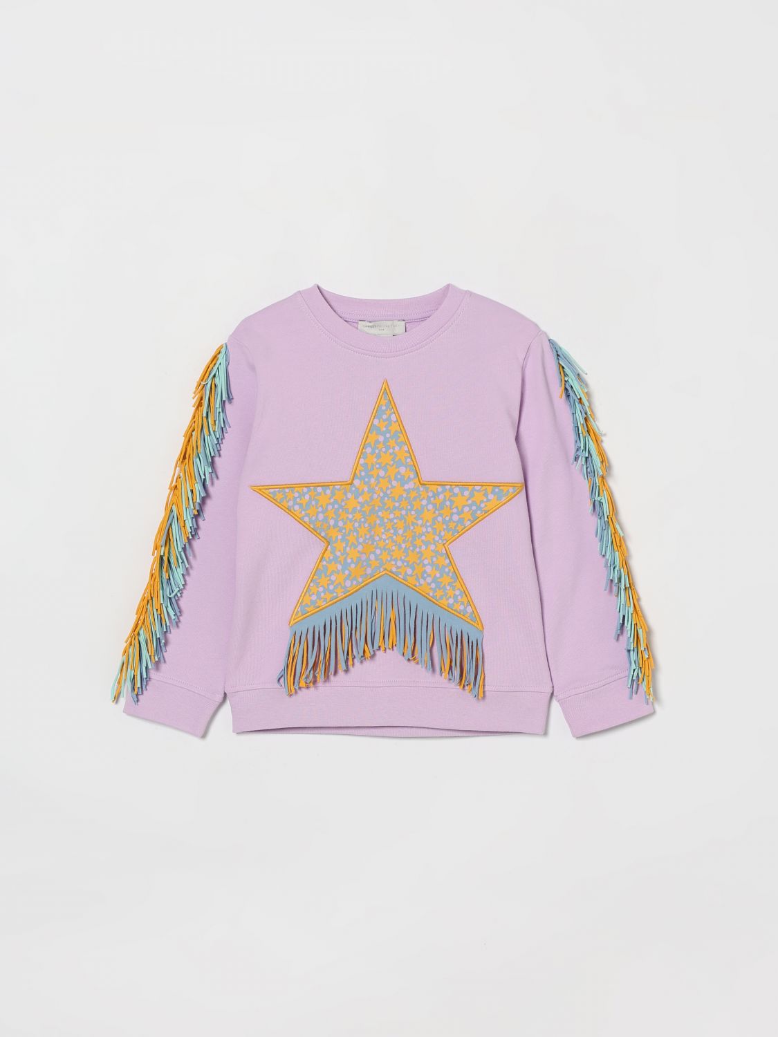STELLA MCCARTNEY KIDS Cotton Crew Neck Pullover with Fringes　STELLA MCCARTNEY KIDS フリンジ付きコットン クルーネック プルオーバー STELLA