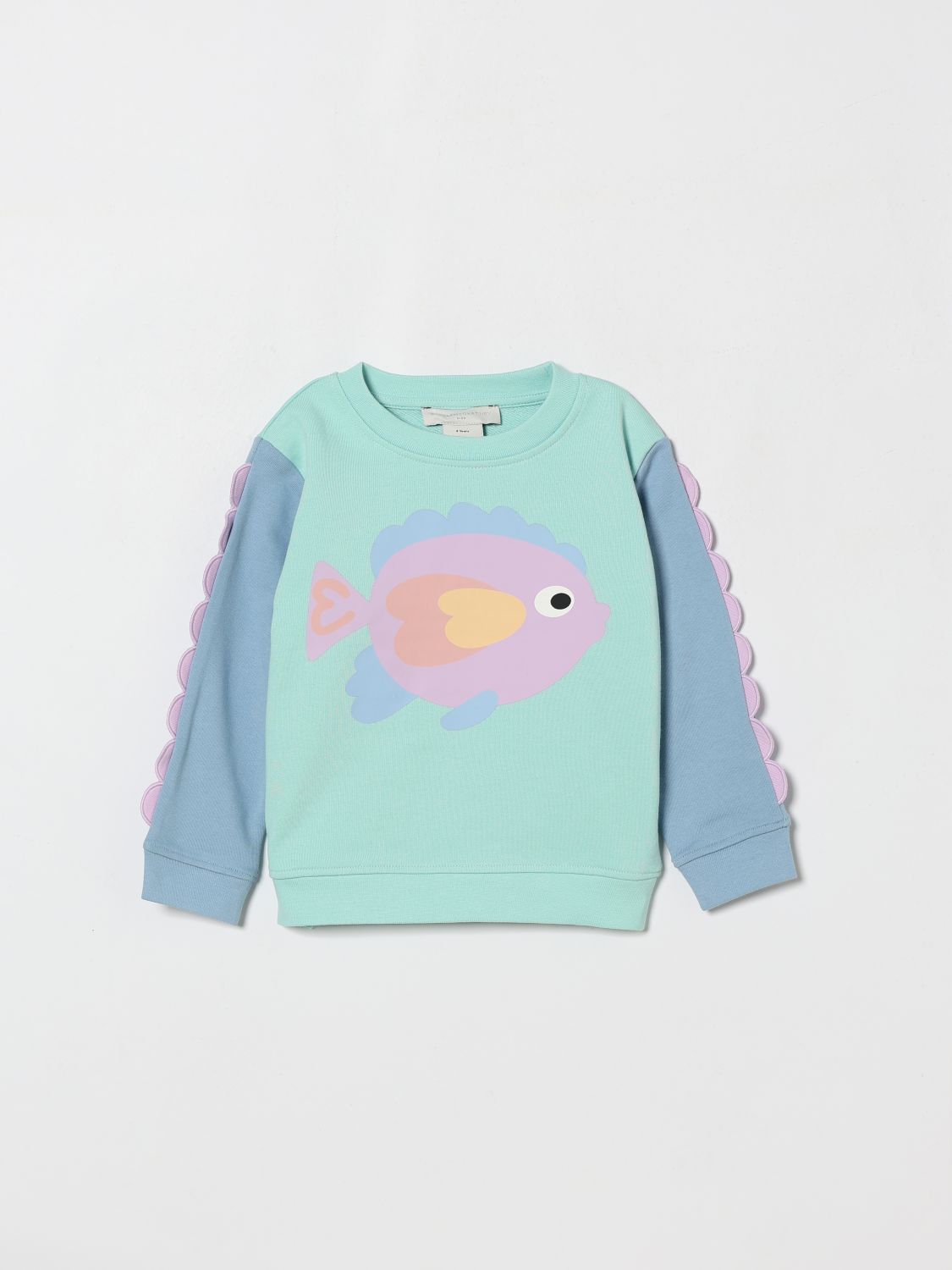 STELLA MCCARTNEY KIDS Cotton Fish Print Sweatshirt　STELLA MCCARTNEY KIDS コットン フィッシュ プリント スウェットシャツ STELLA