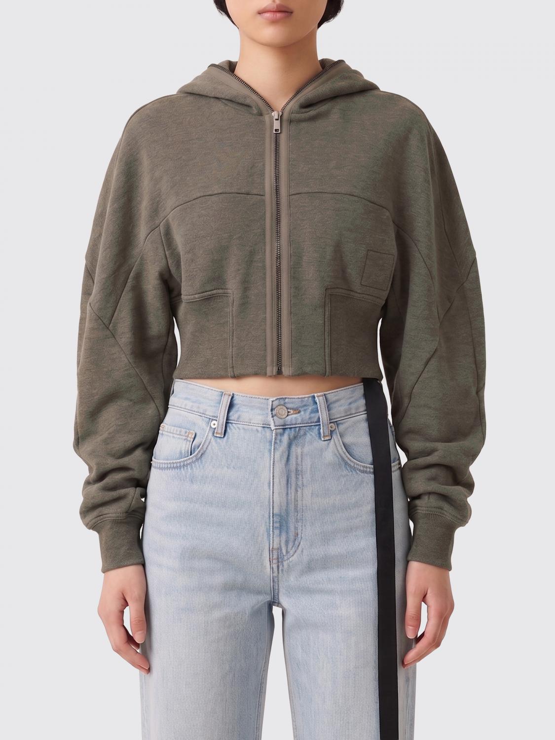 Rick Owens DRKSHDW Felpa crop in cotone