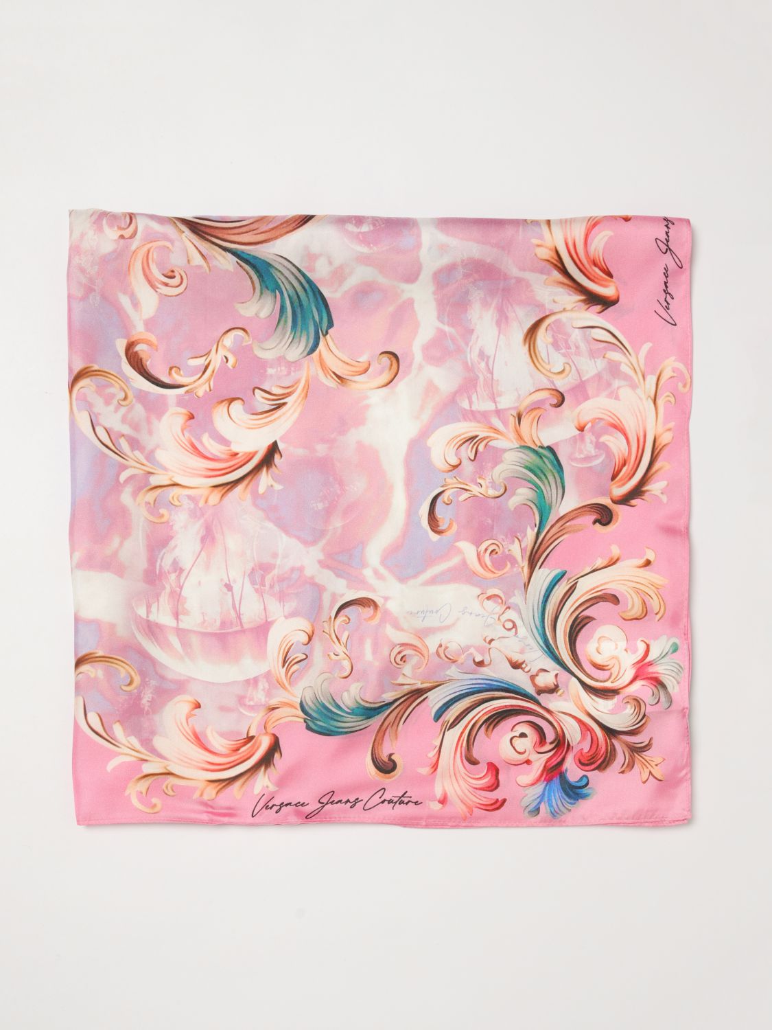 VERSACE JEANS COUTURE Seidenfoulard mit Barock-Print