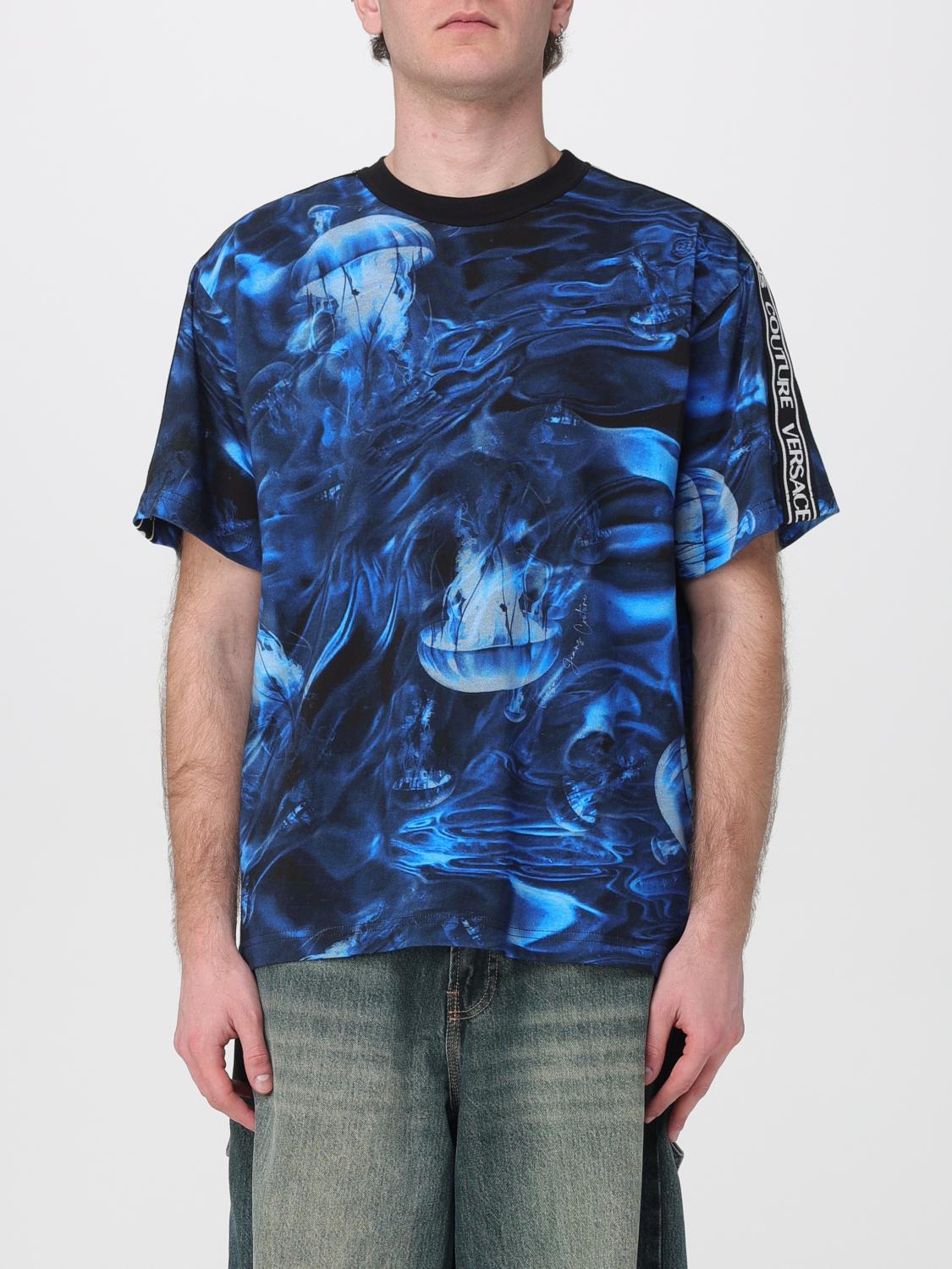 VERSACE JEANS COUTURE Printed Cotton T-Shirt　VERSACE JEANS COUTURE プリント コットン T シャツ VERSACE
