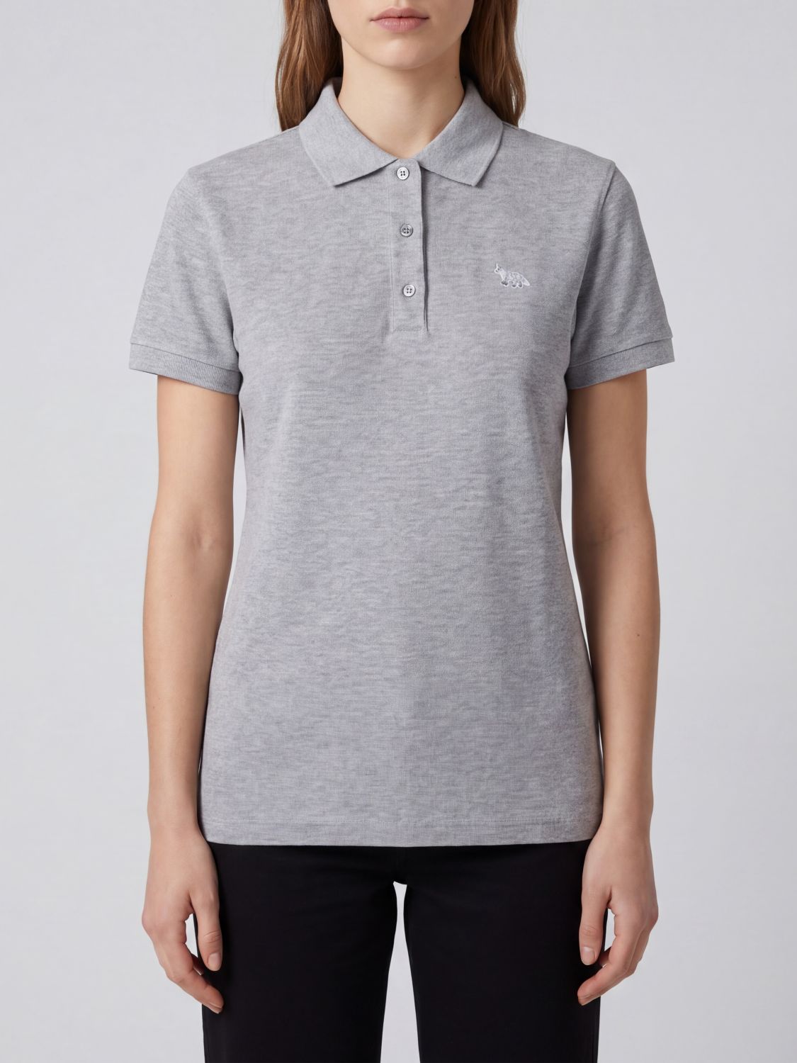 MAISON KITSUNÉ Polo Shirt Woman color Grey