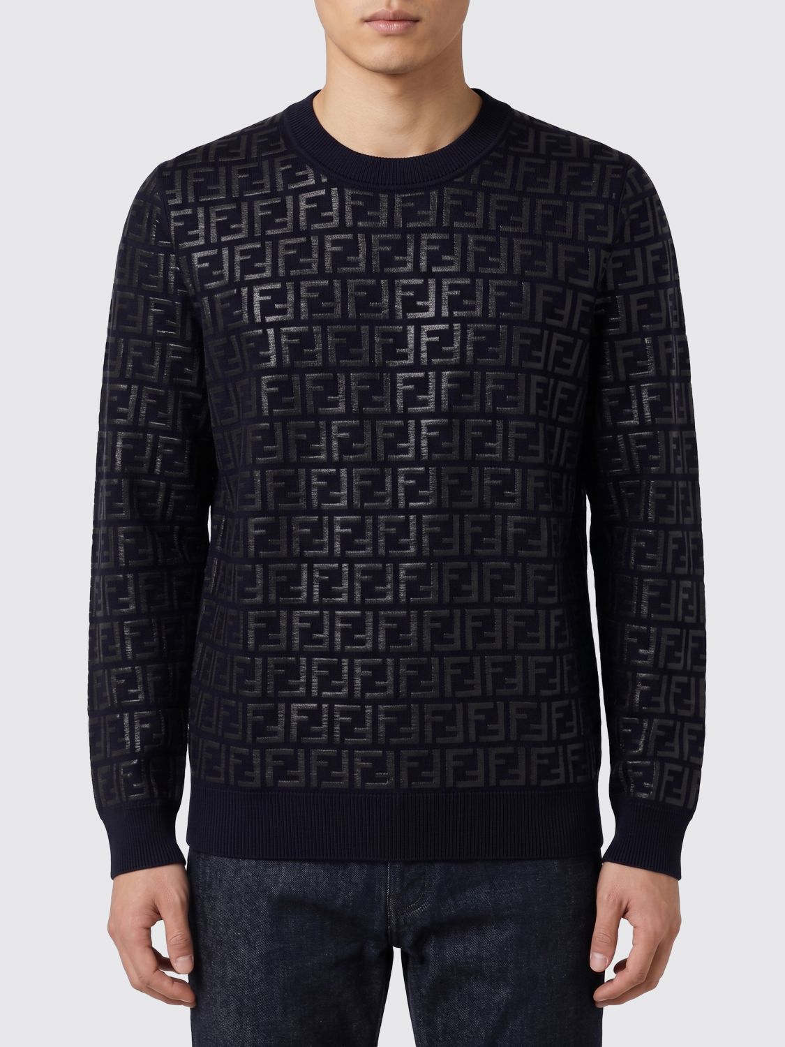 FENDI FENDI Sweater Men color Blue　フェンディ セーター メンズ カラー ブルー