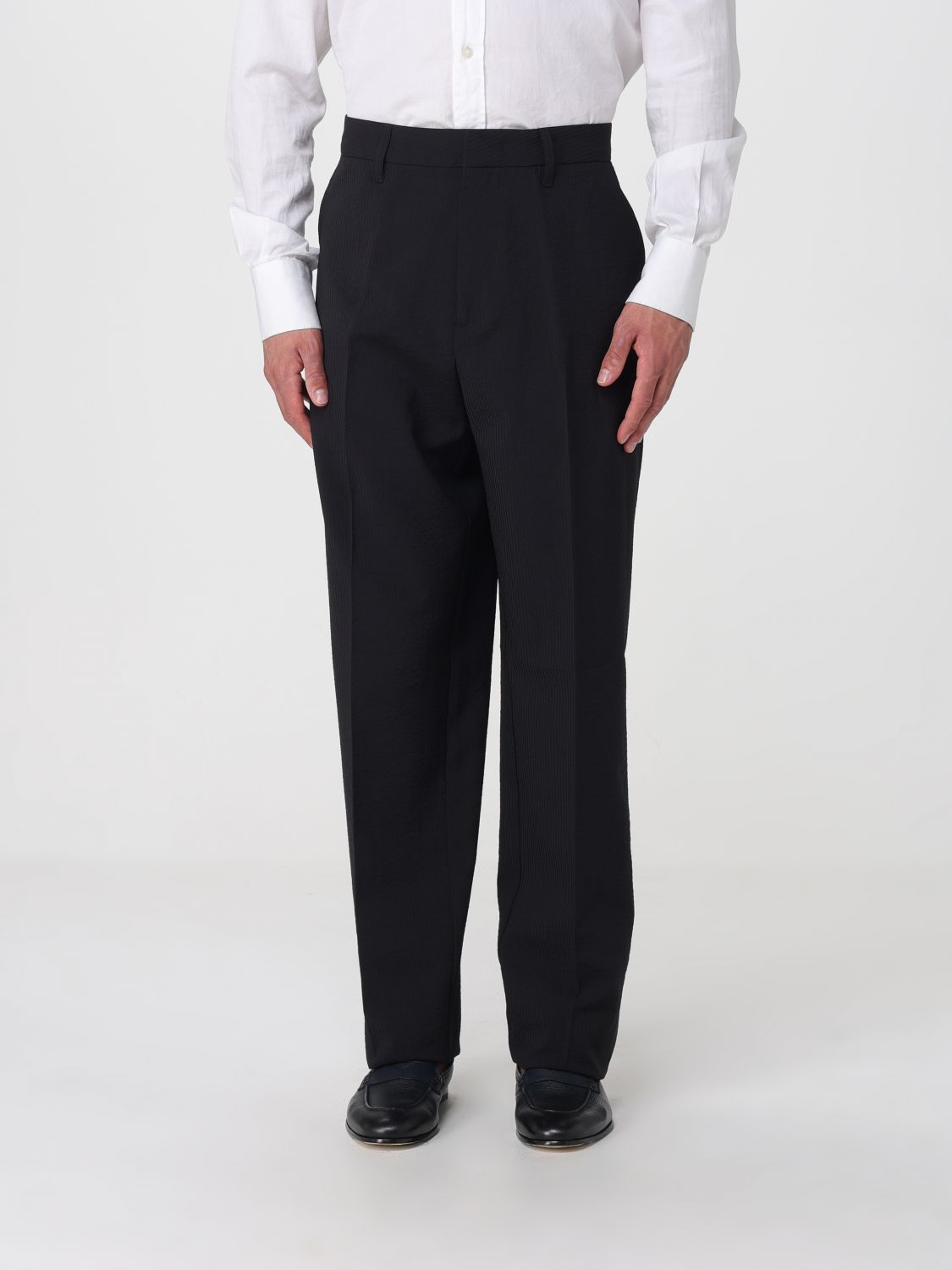 EMPORIO ARMANI Pantaloni sartoriali ampi in tessuto tecnico