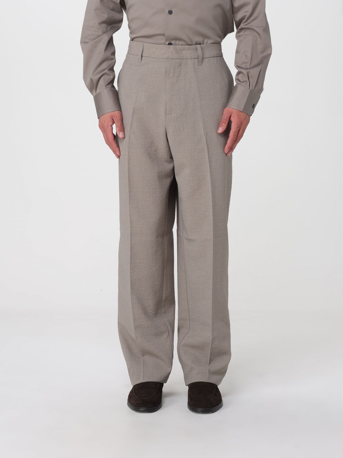 EMPORIO ARMANI Pantaloni sartoriali ampi in tessuto tecnico