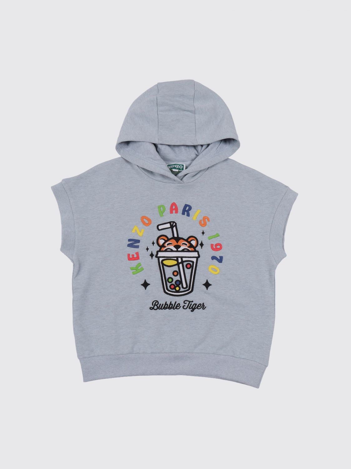 Kenzo Kids Kapuzenpullover aus Baumwolle mit Logo-Print