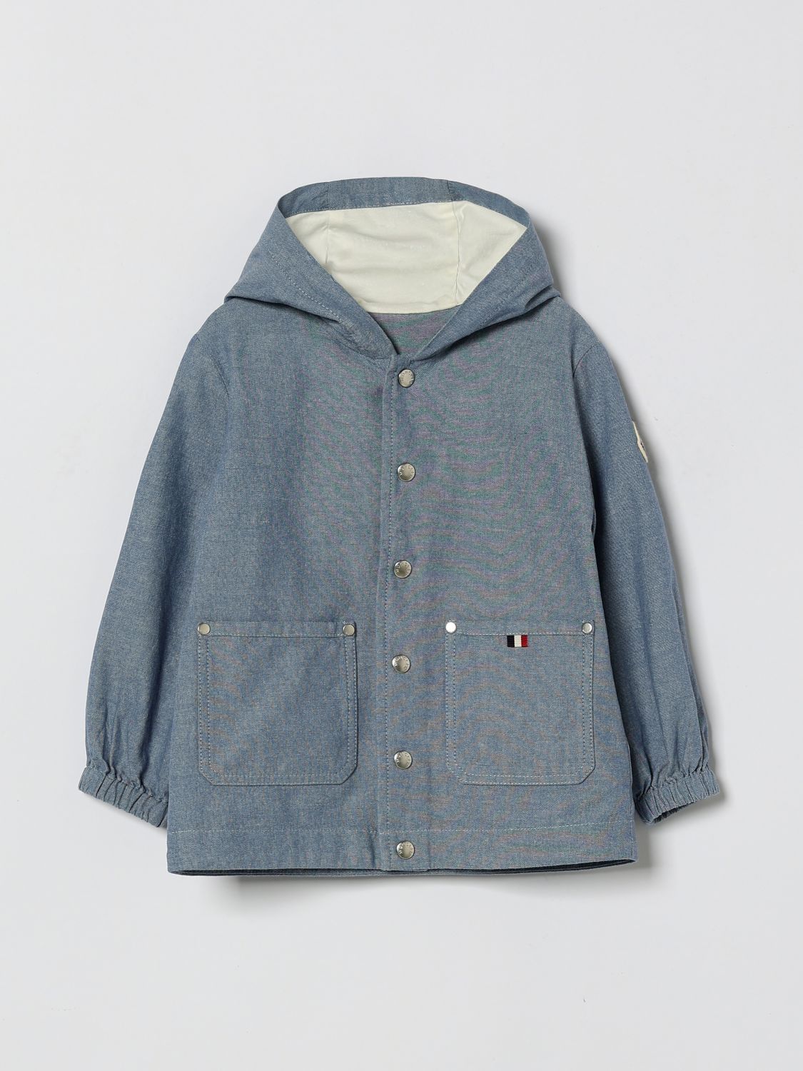 MONCLER Hooded Jacket in Cotton Denim　MONCLER フード付きジャケット コットンデニム MONCLER