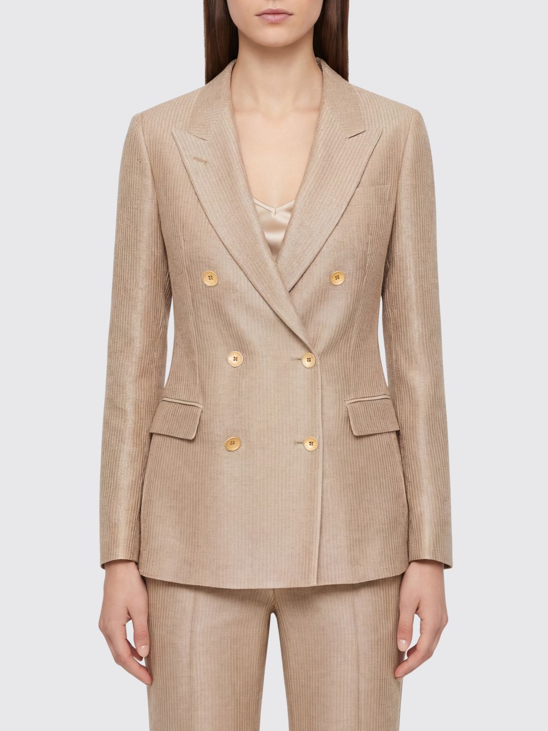 Tagliatore Cupro Double-Breasted Blazer · 42