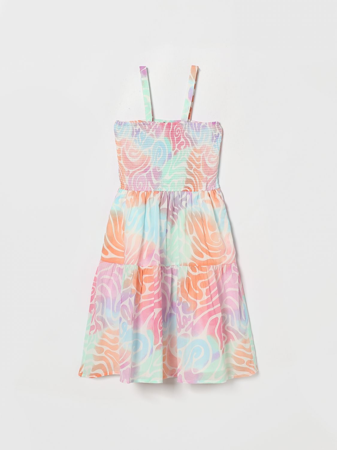 STELLA MCCARTNEY KIDS Cotton Dress With Abstract Print　STELLA MCCARTNEY KIDS アブストラクトプリントコットンドレス STELLA