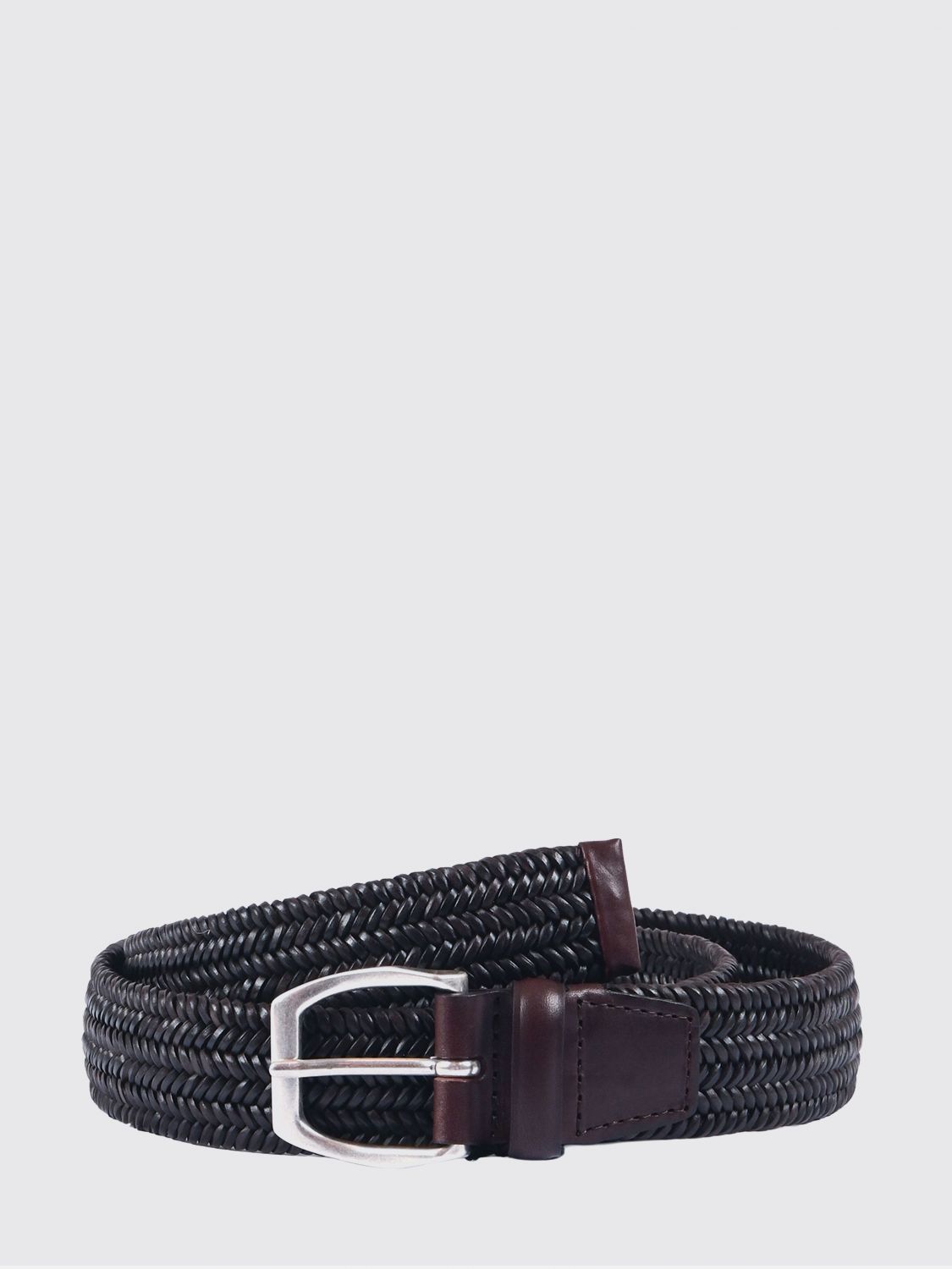 Orciani Wide Braided Leather Belt · 90