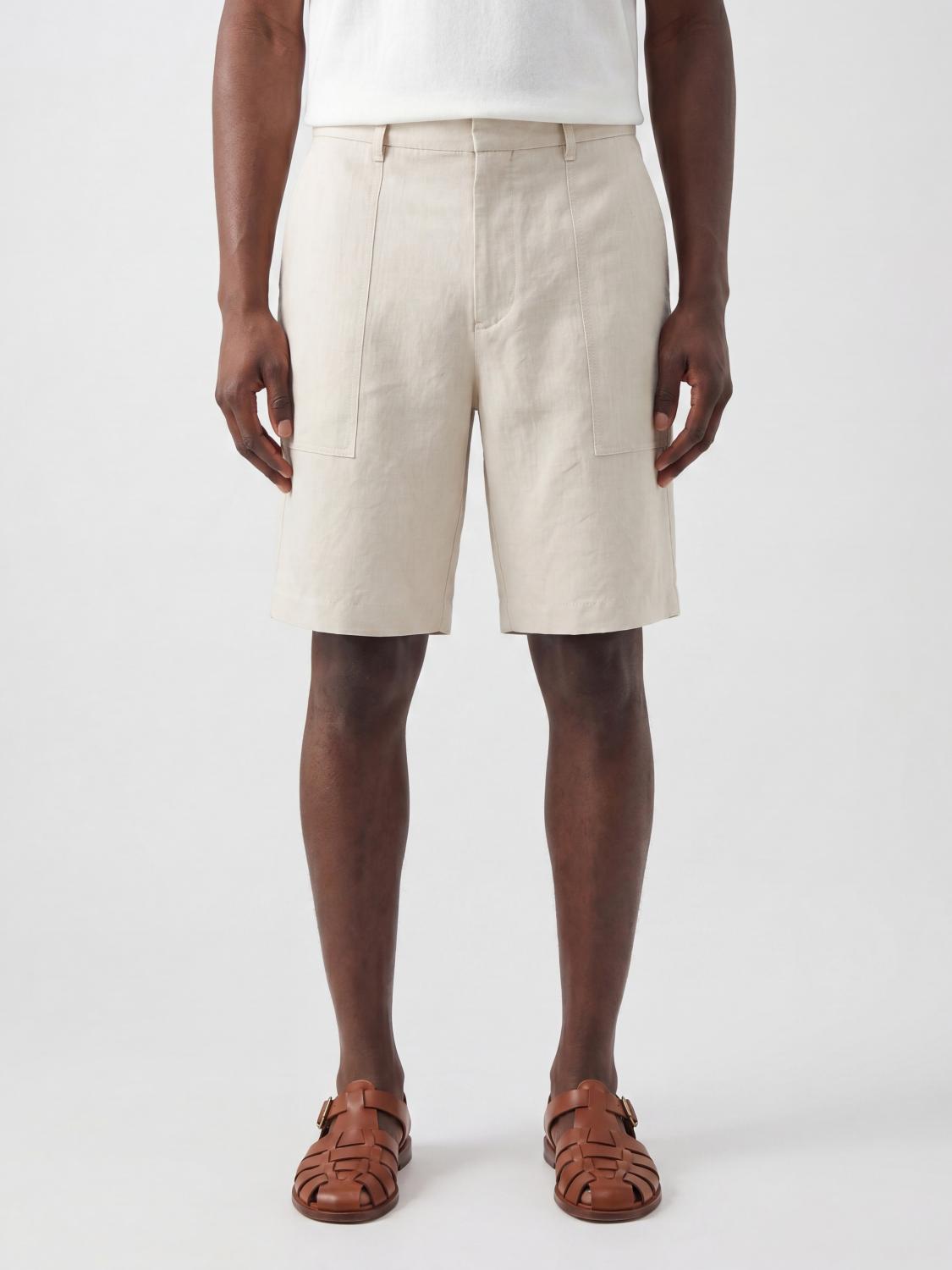 LARDINI Pantaloncini sartoriali in misto lino