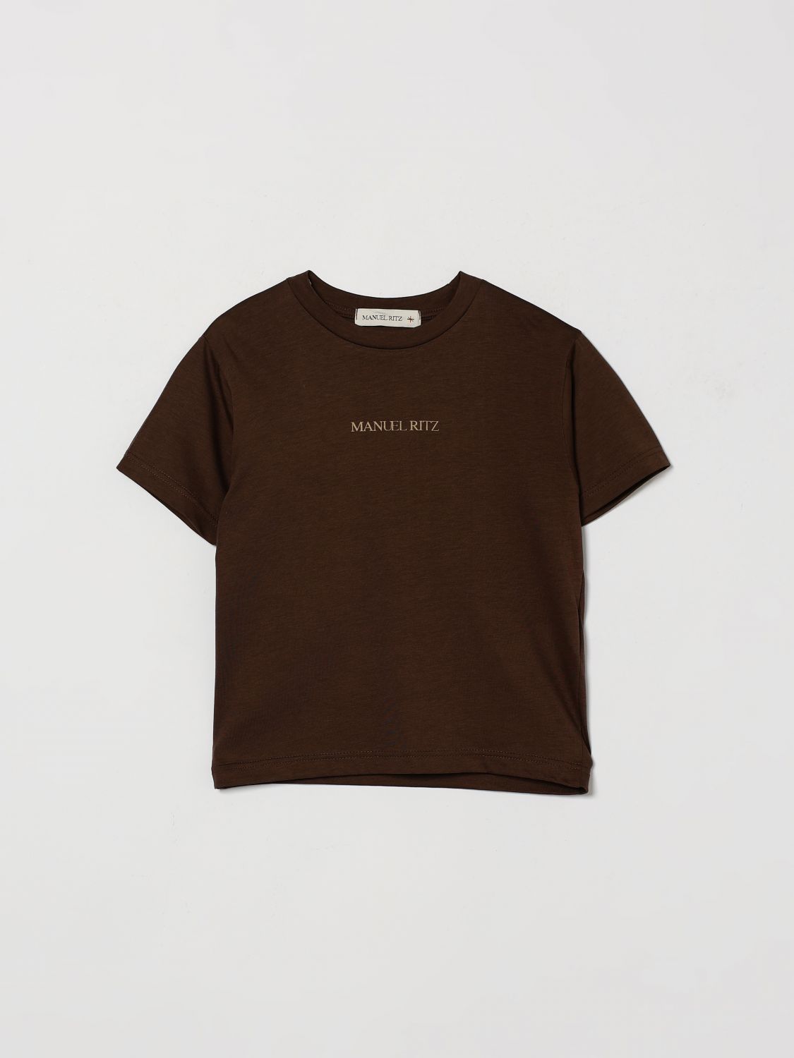 MANUEL RITZ T-Shirt Bambino colore Marrone