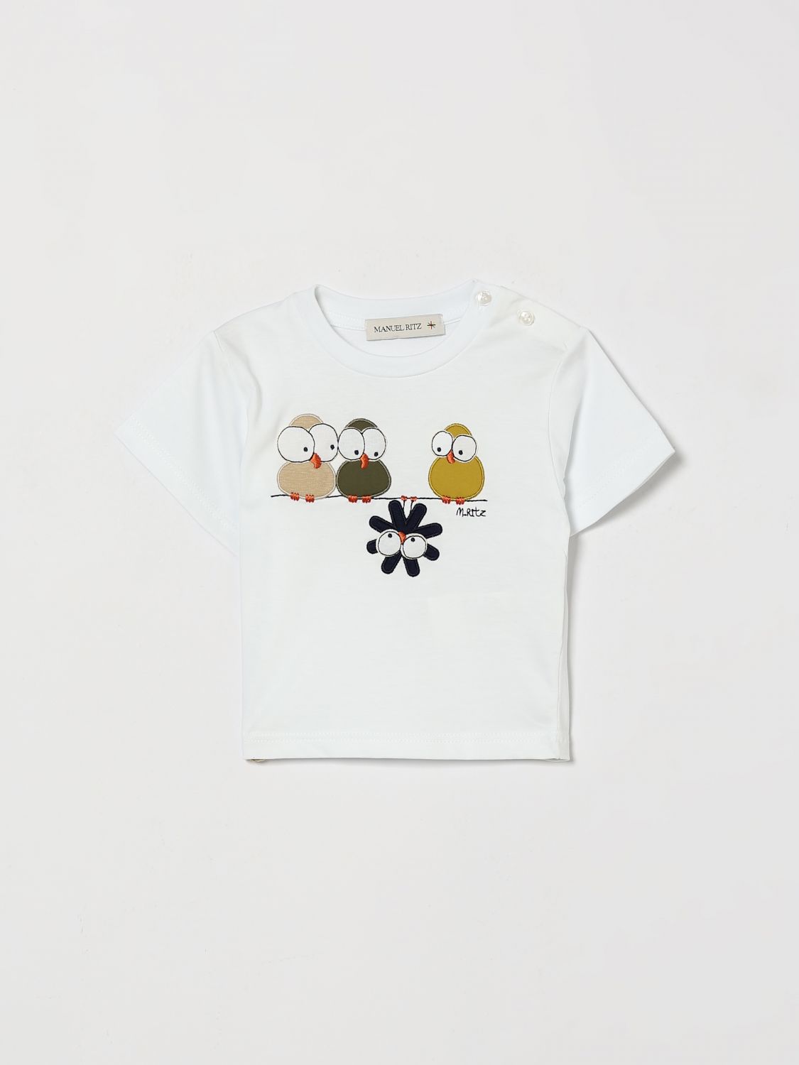 MANUEL RITZ T-Shirt Bambino colore Bianco