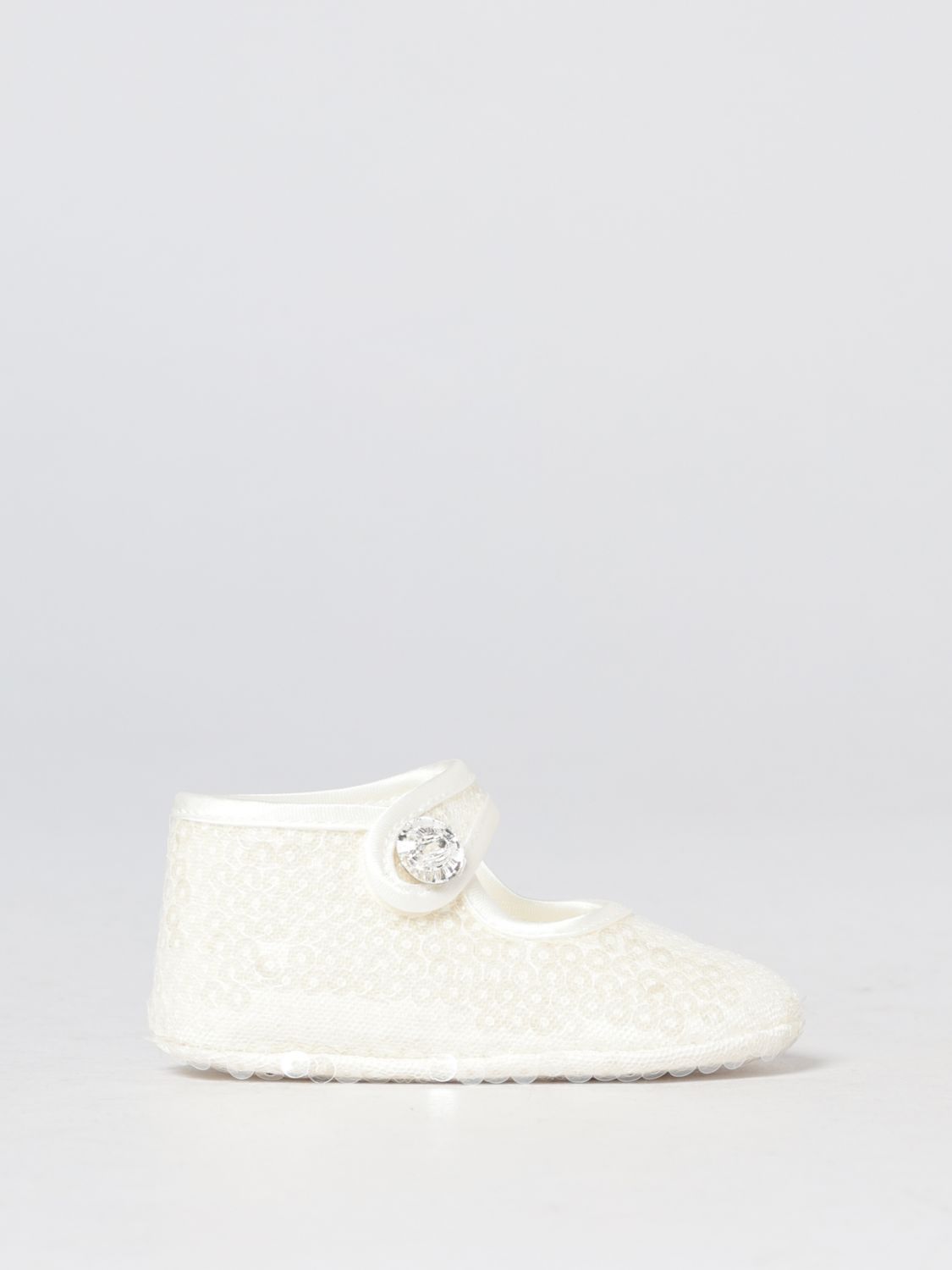 MONNALISA Ballerina in raso con paillettes ricamate