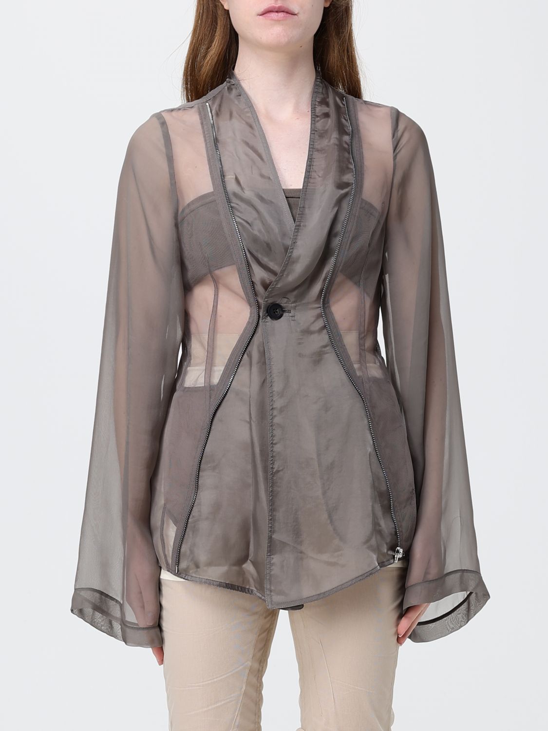 RICK OWENS Transparent Nylon Blazer
