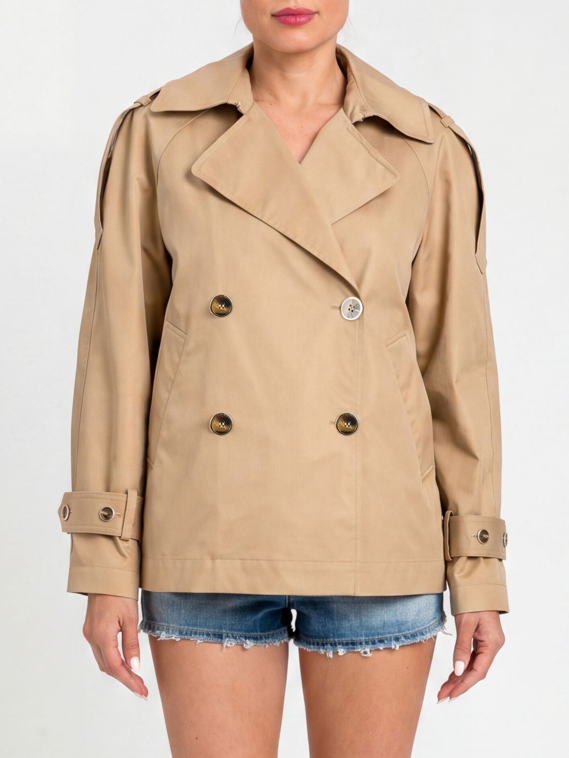 Twinset Trench doppiopetto in misto cotone