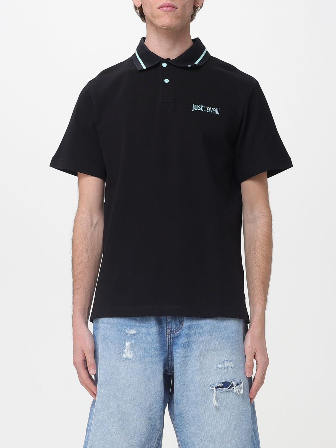 JUST CAVALLI Baumwoll-Polohemd mit Logo