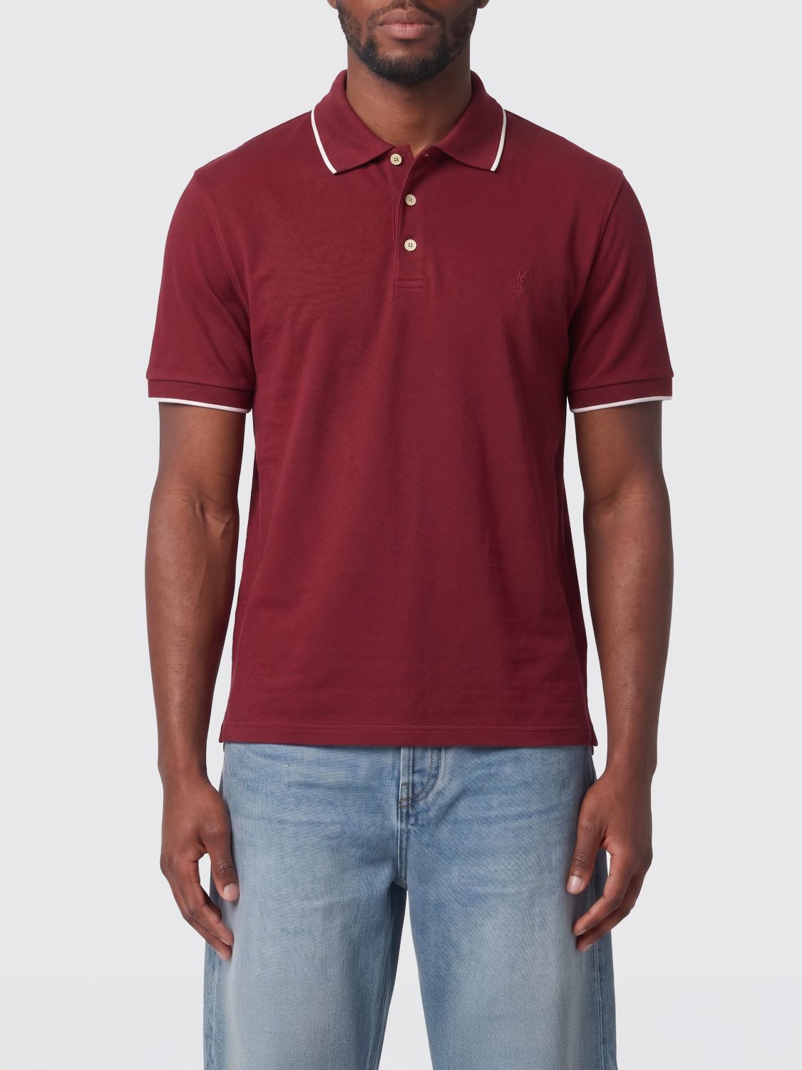 SAINT LAURENT Polo in jersey