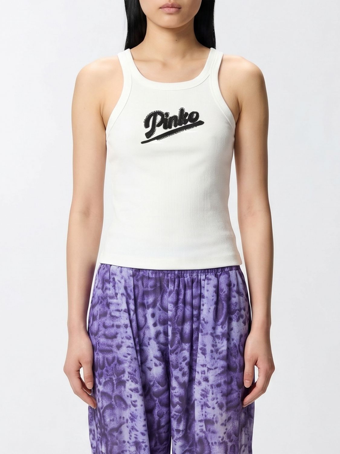 PINKO Stretch Cotton Tank Top
