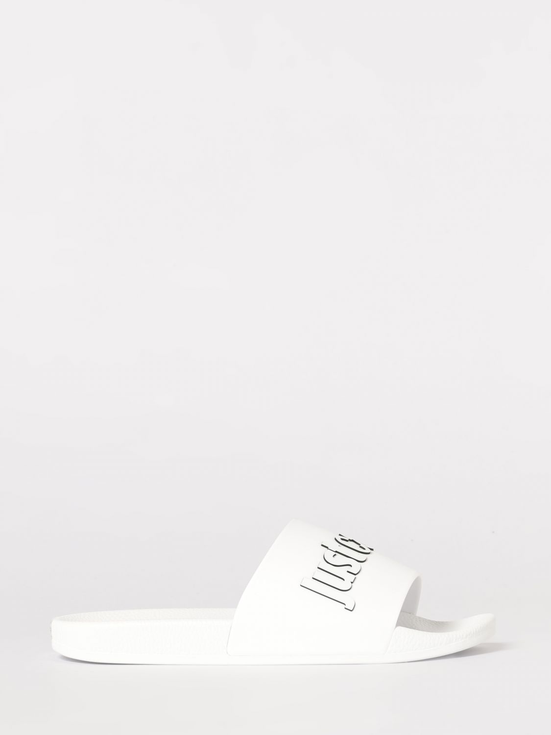 JUST CAVALLI Gummi-Sliders mit gedrucktem Logo