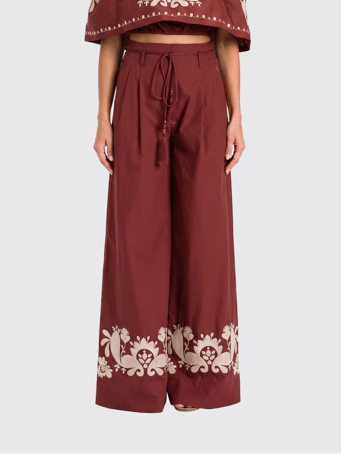 Twinset Palazzo-Hose aus Stretch-Baumwolle