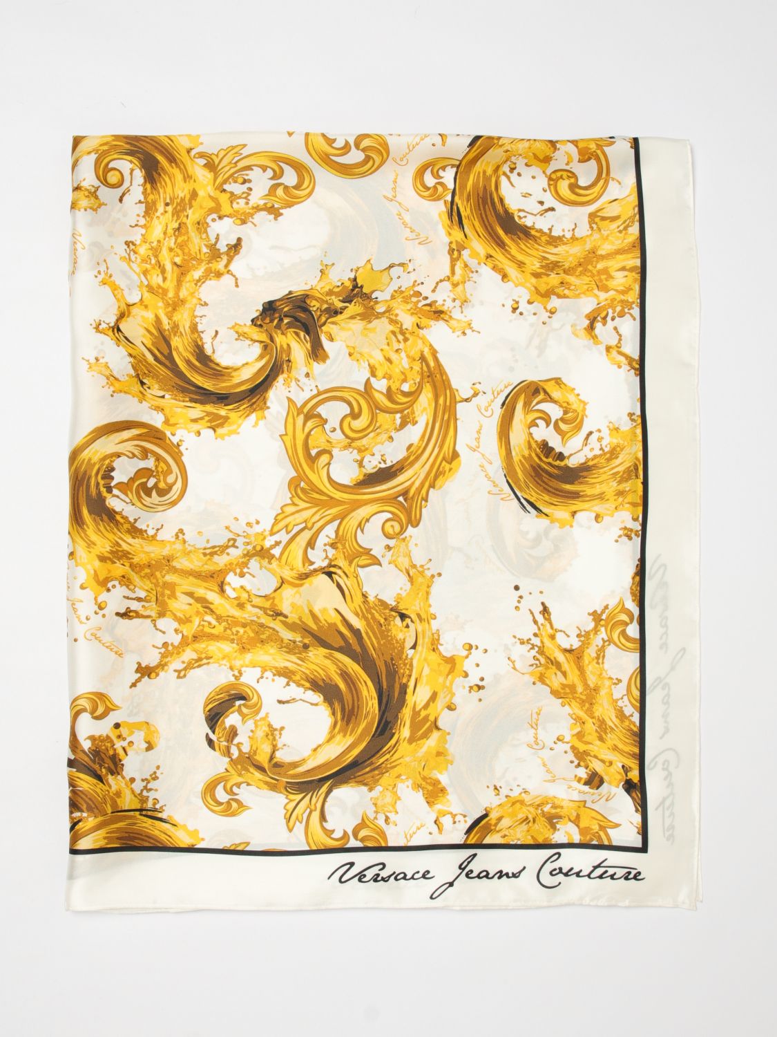 VERSACE JEANS COUTURE Seidenschal mit Barockmuster