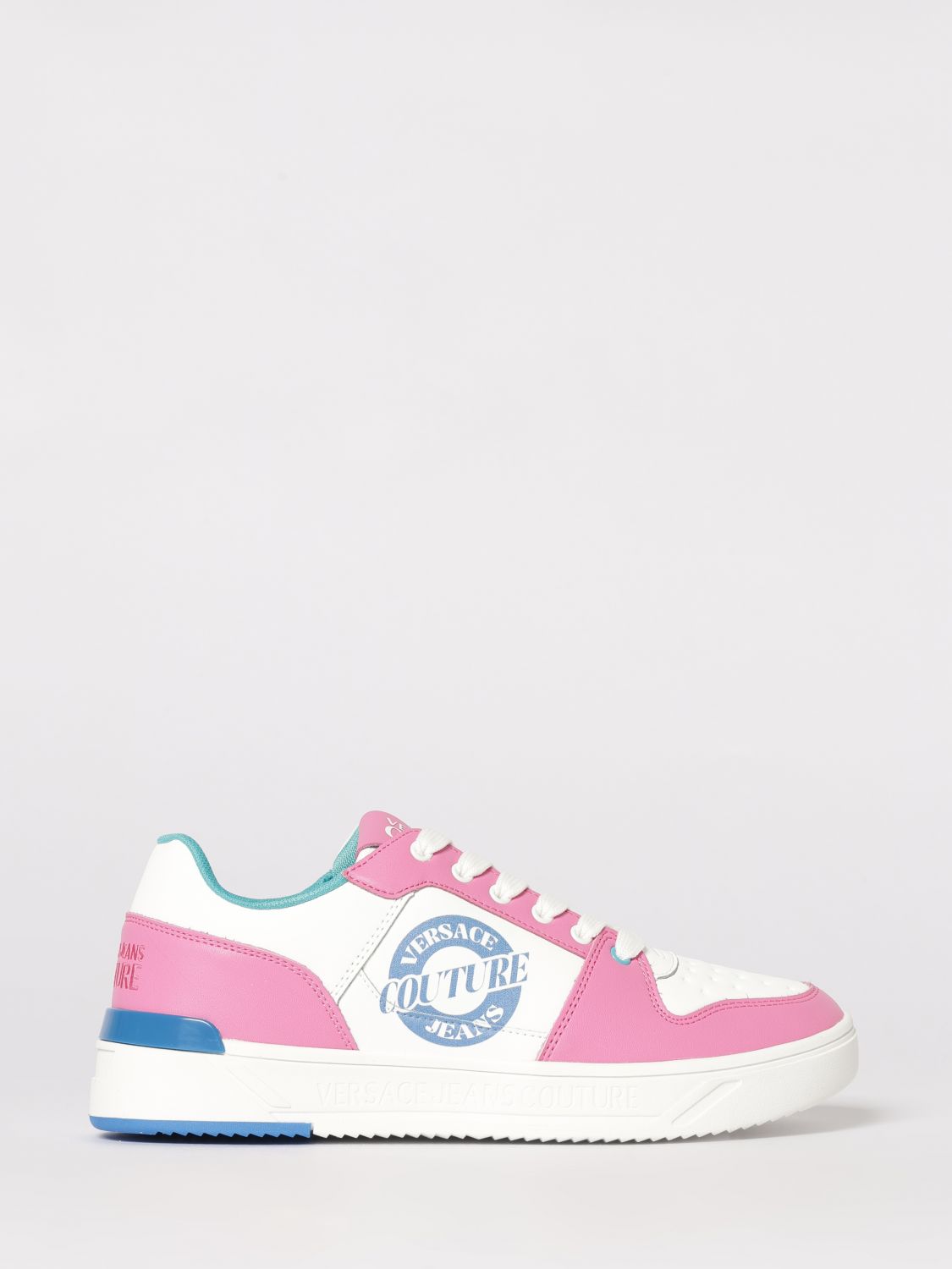 VERSACE JEANS COUTURE Leder-Sneakers mit Logoprint