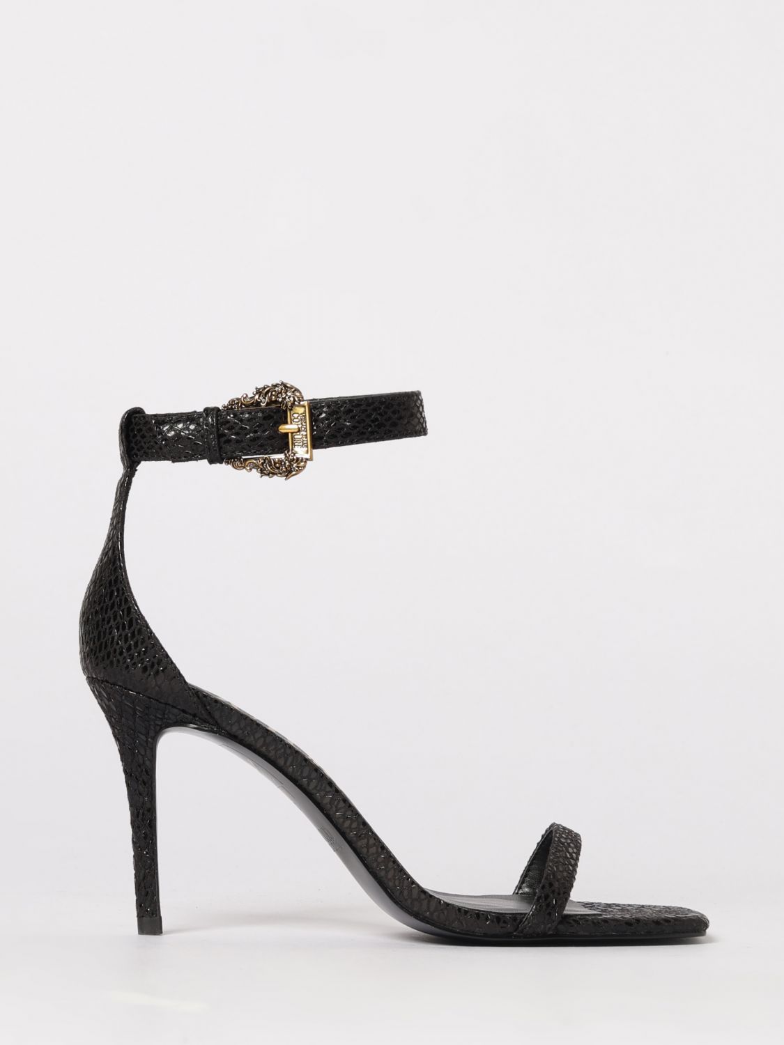 VERSACE JEANS COUTURE Sandalen aus Kunstleder mit Python-Print