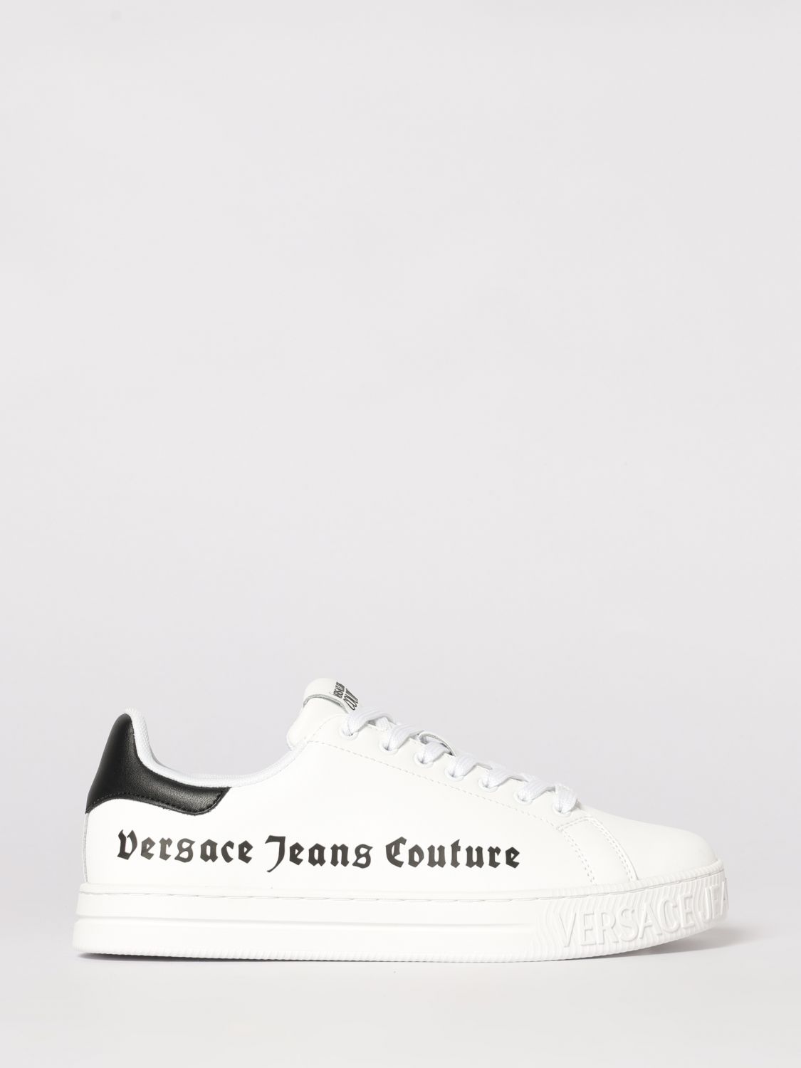 VERSACE JEANS COUTURE Leder-Sneakers mit Logoprint