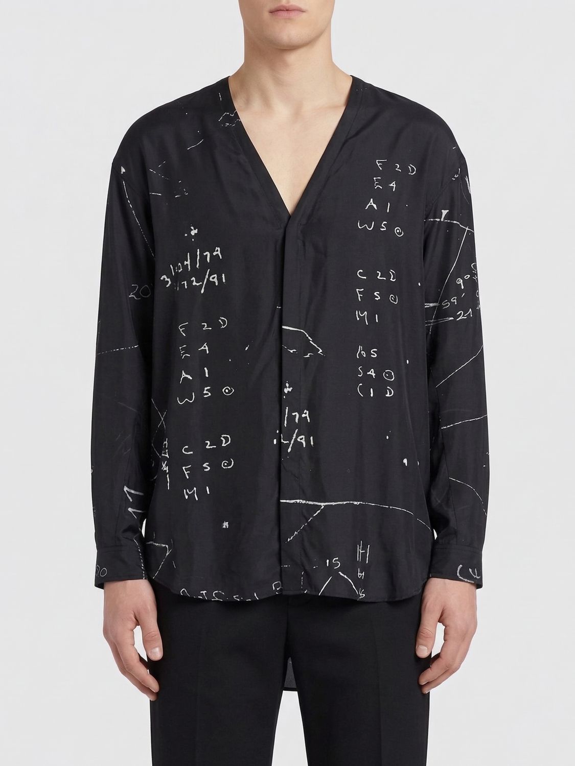 RICK OWENS Hemd aus bedrucktem Baumwollgemisch