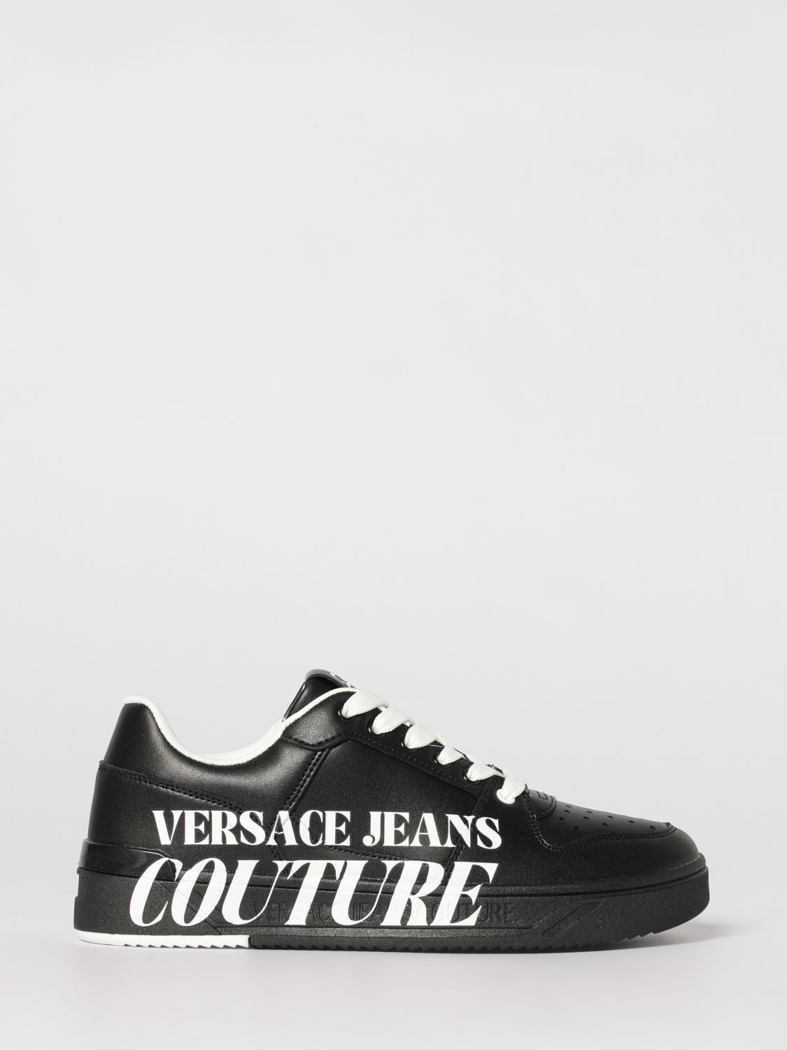 VERSACE JEANS COUTURE Leder-Sneakers mit Logoprint