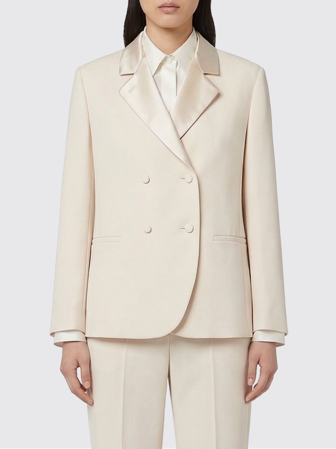 FENDI Blazer doppiopetto in lana e seta