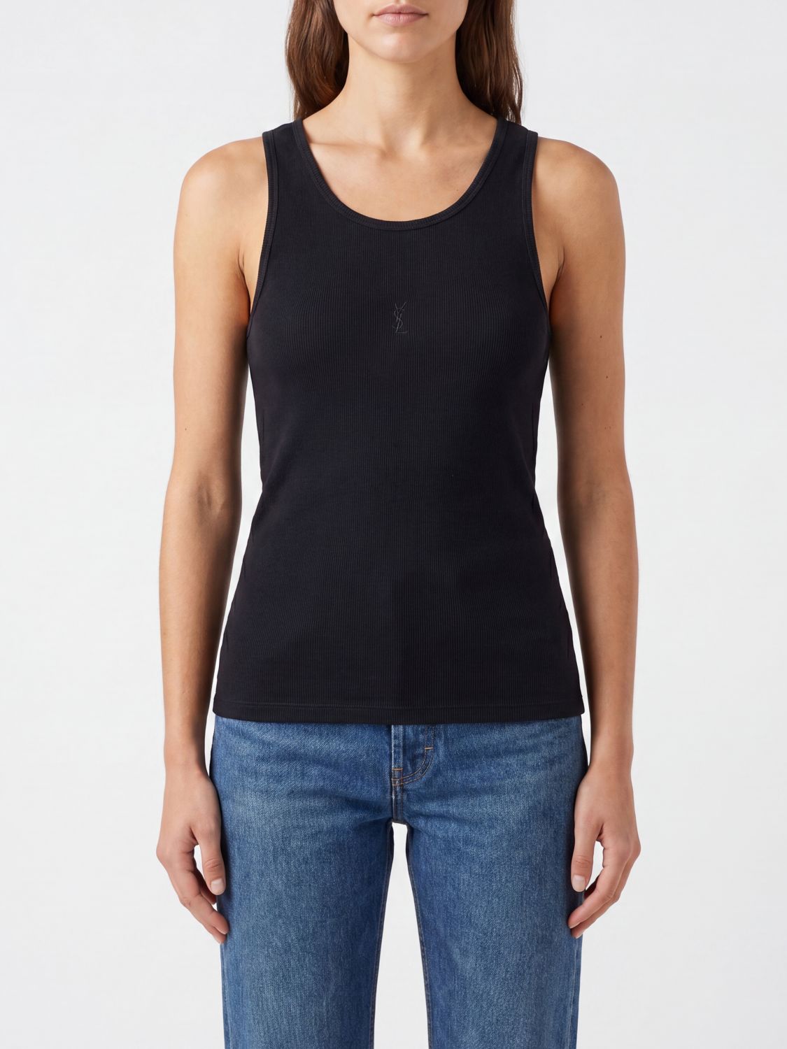 SAINT LAURENT Canotta basic in cotone