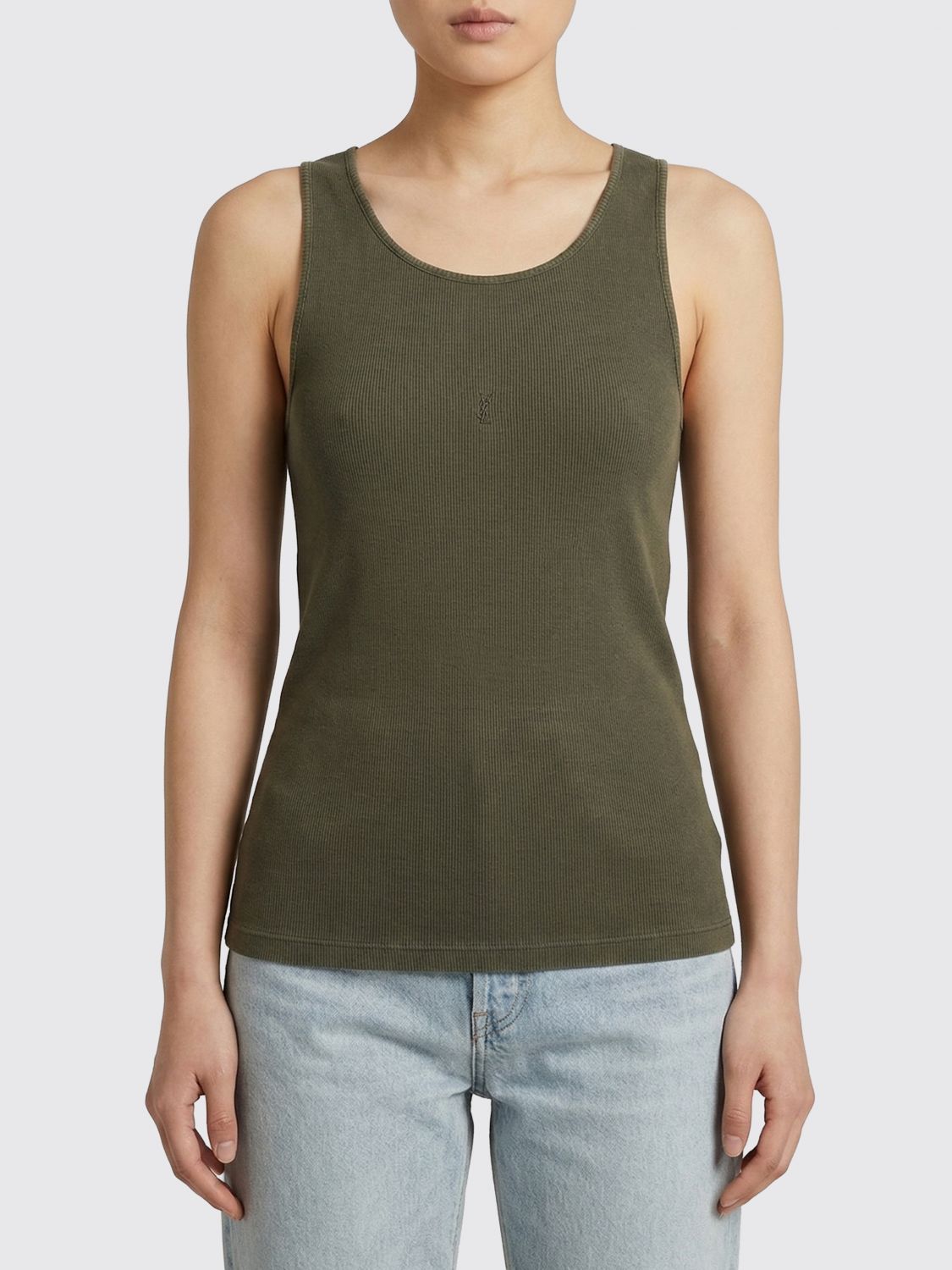 SAINT LAURENT Canotta basic in cotone