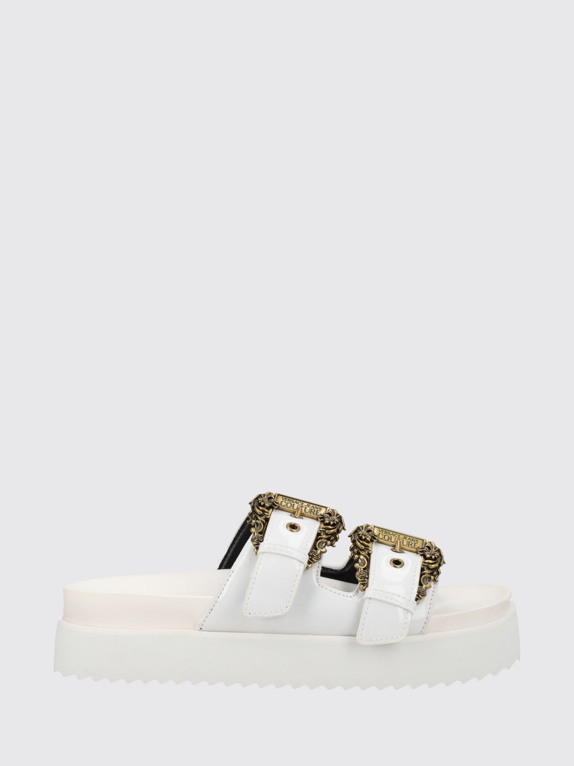 VERSACE JEANS COUTURE Patent Leather Slippers　VERSACE JEANS COUTURE パテントレザー スリッパ VERSACE