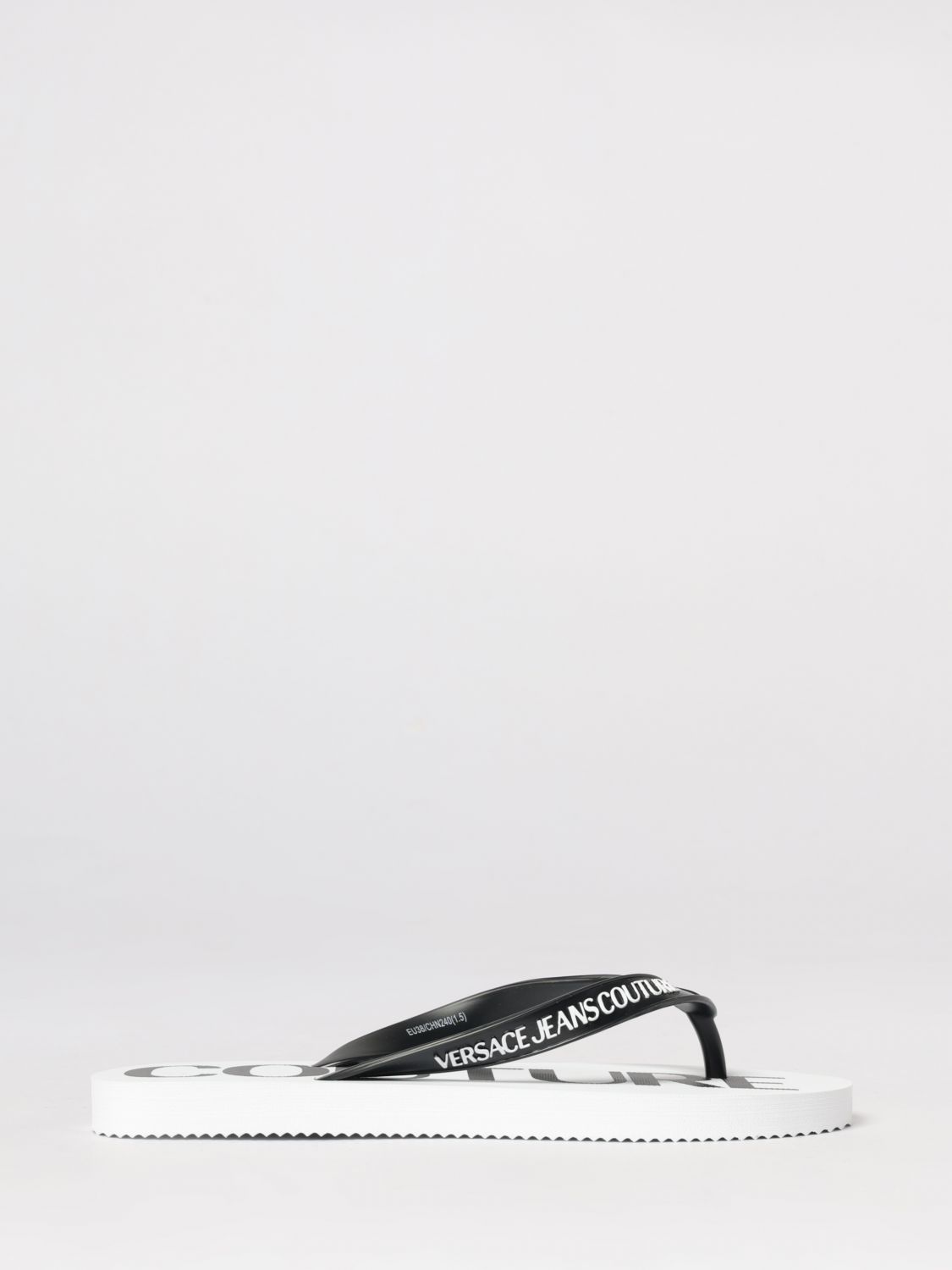 VERSACE JEANS COUTURE Zehentrenner aus Gummi mit Logo-Print