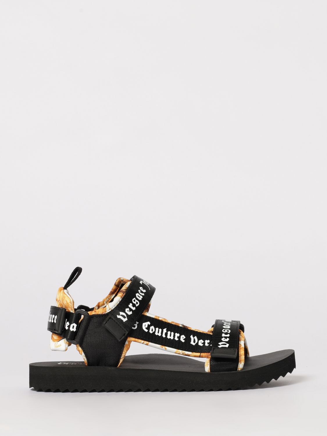 VERSACE JEANS COUTURE Stoffsandale mit Logoprint