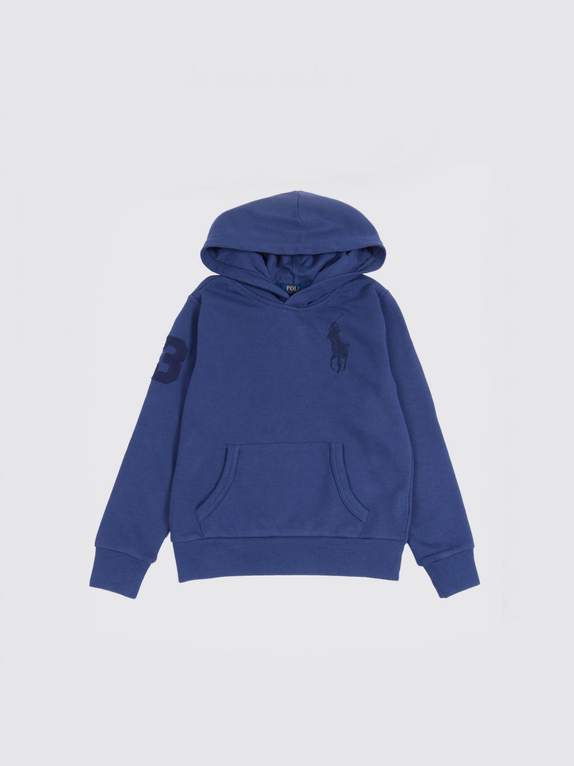 POLO RALPH LAUREN Felpa con cappuccio in misto cotone