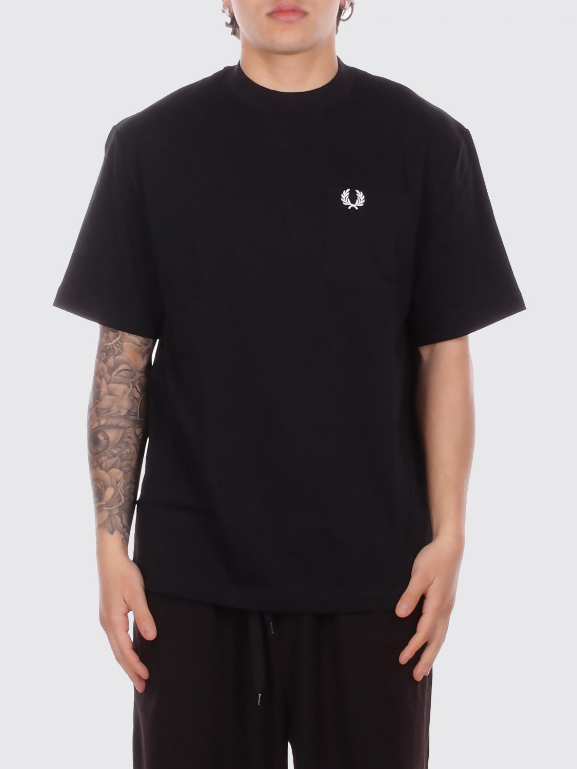 FRED PERRY Baumwoll-T-Shirt mit Logo