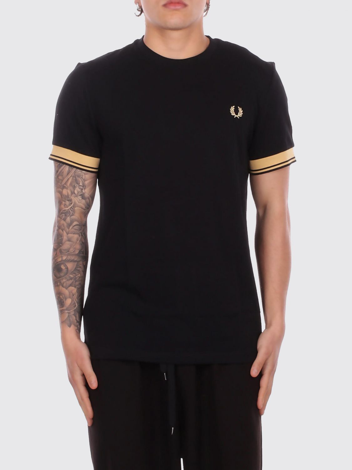 FRED PERRY Baumwoll-T-Shirt mit Logo
