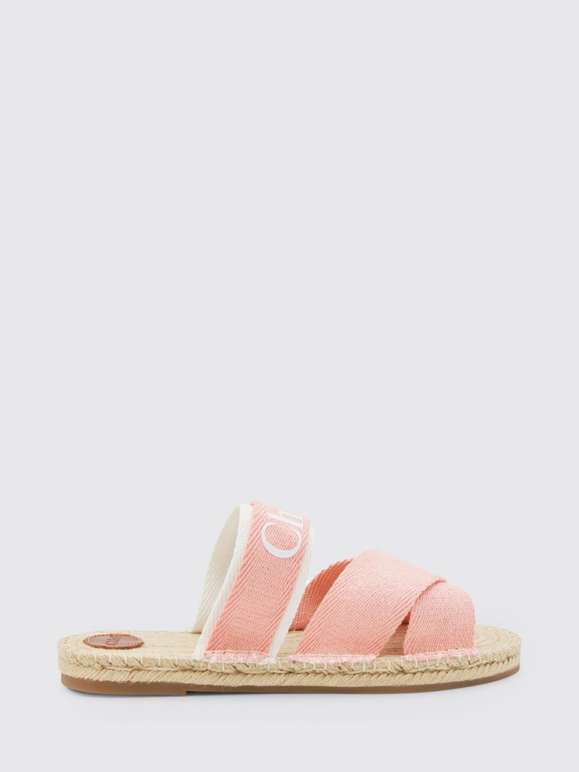 CHLOÉ Canvas-Sandalen mit Logostickerei