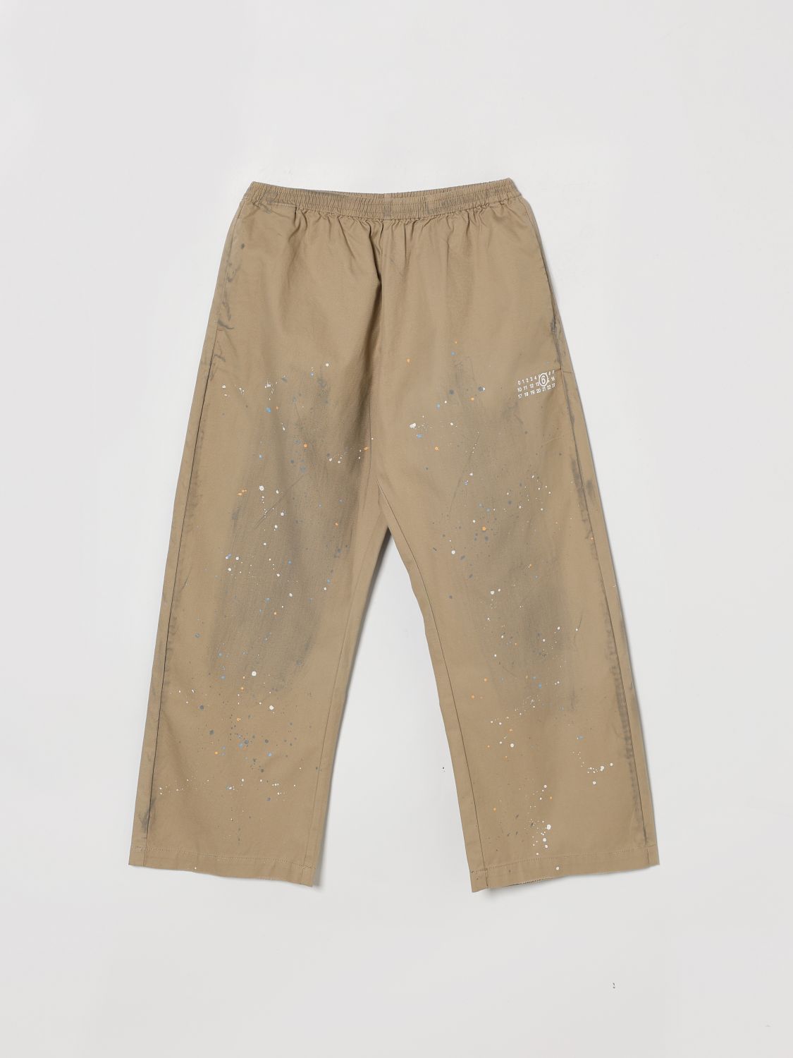 MM6 MAISON MARGIELA Cotton Trousers with Logo　MM6 MAISON MARGIELA ロゴ入りコットントラウザーズ MM6