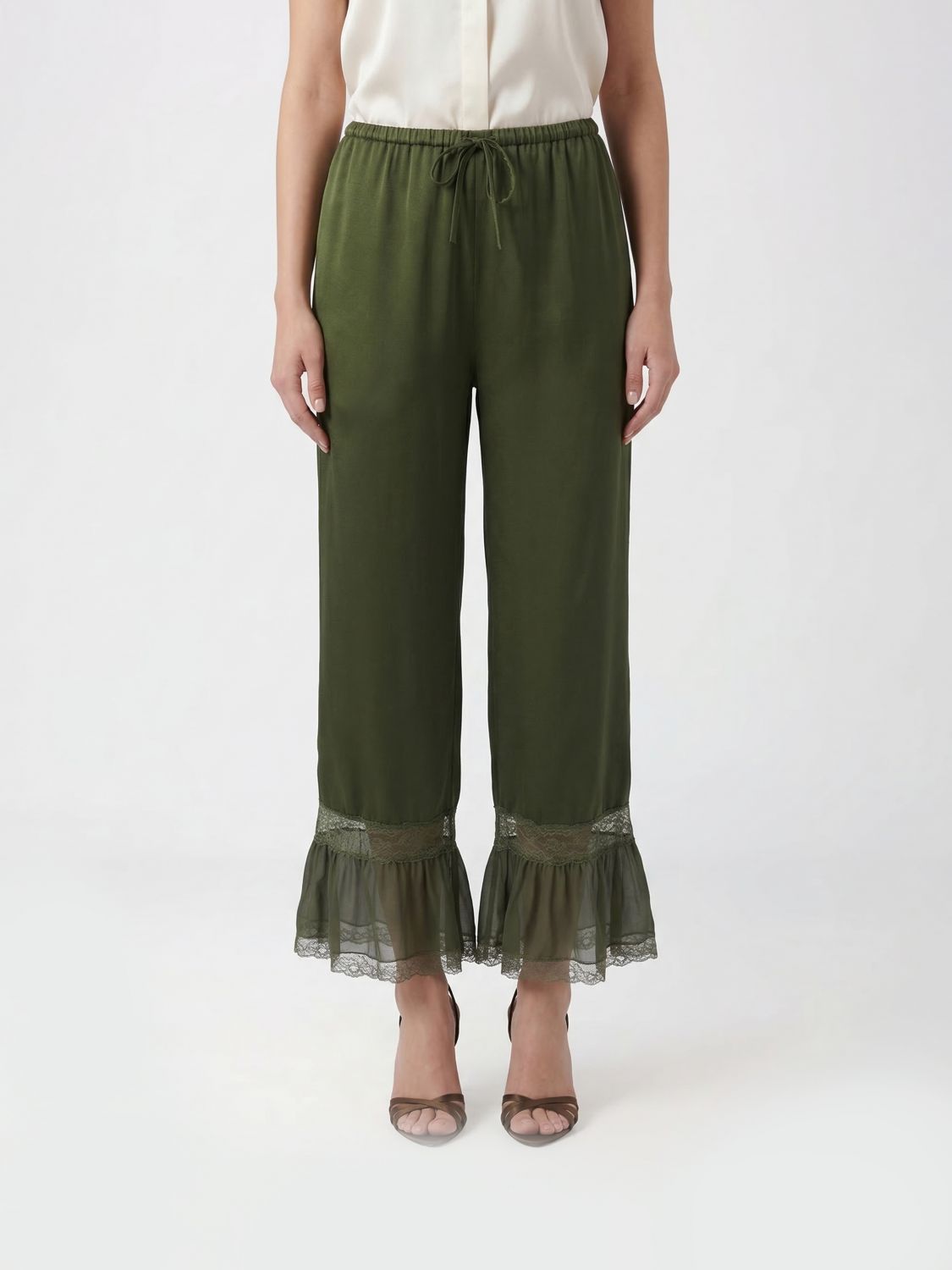 Pantaloni SAINT LAURENT Donna colore Verde