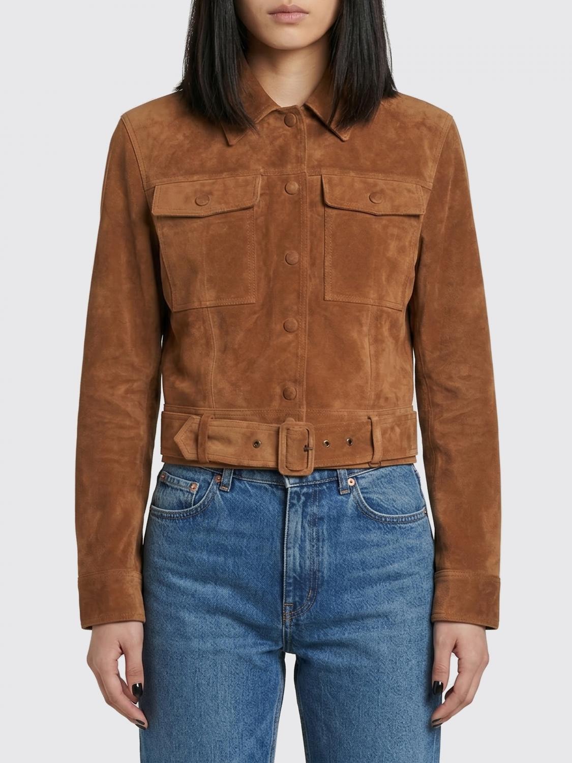 SAINT LAURENT Giacca in pelle scamosciata