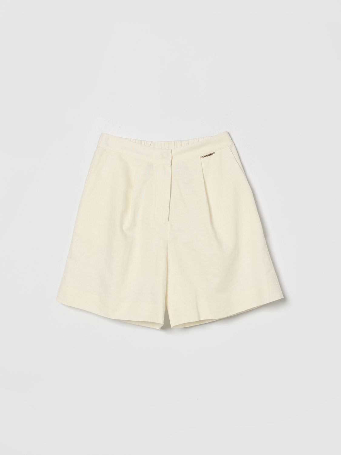 Twinset Shorts aus Baumwoll-Leinen-Mischung