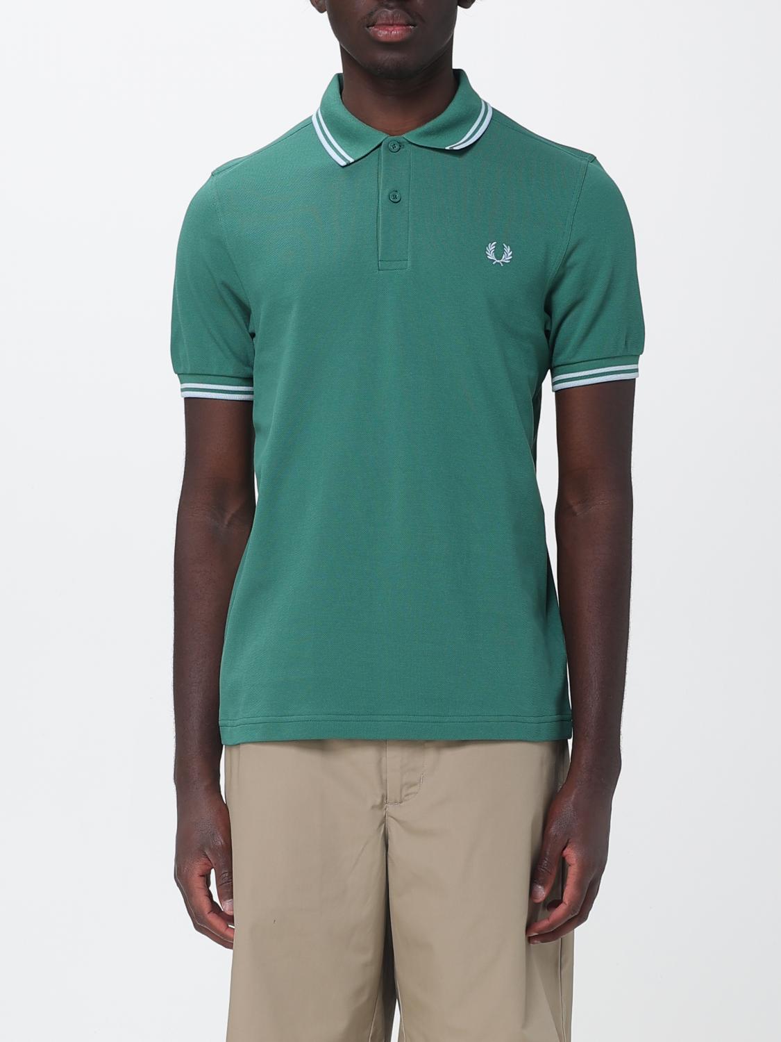 FRED PERRY Polo Shirt Men color Emerald