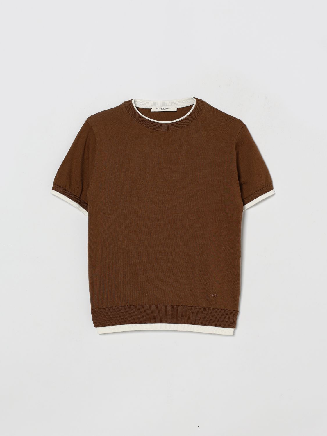 PAOLO PECORA Baumwoll-Rundhals-Pullover