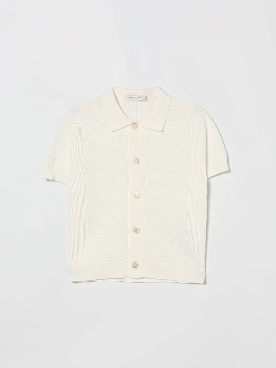 PAOLO PECORA Baumwollstrick-Polo-Cardigan