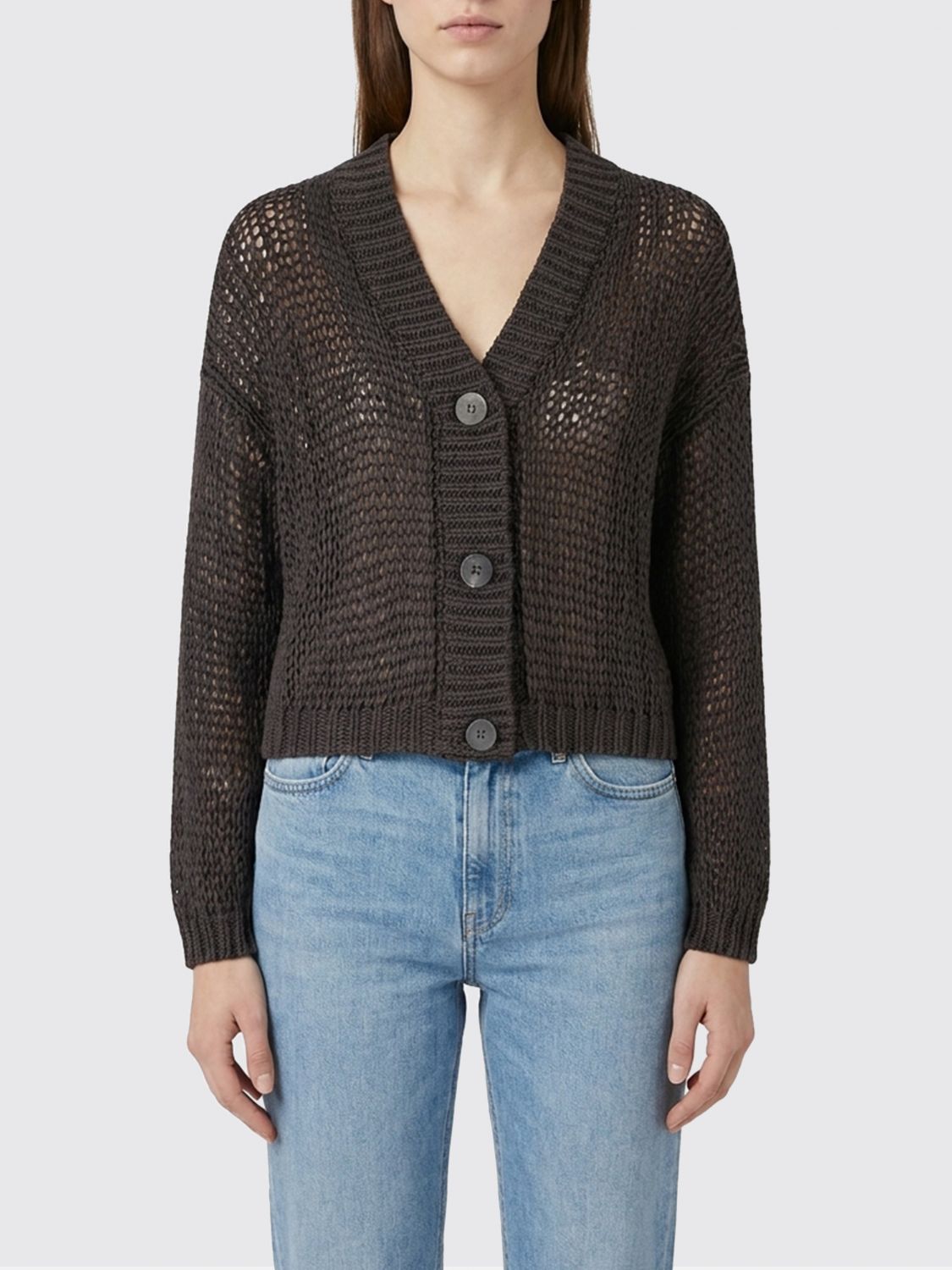 ROBERTO COLLINA Cardigan in maglia di cotone
